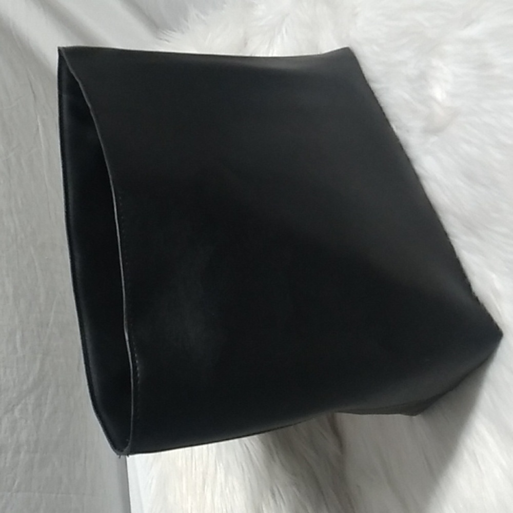 Large Vegan Leather Tote Insert Organizer Gently Used Reversible